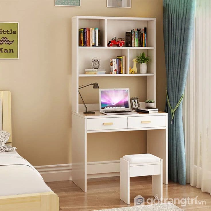 مكتب مكتبة متعدد الأرفف بدرجين – 107 سم